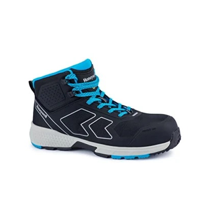 Abbildung von Honeywell Agile Runner S3 SRC ESD Arbeitsschutzschuhe für Damen und Herren, Mid Cut Stil, 3D Netzfutter, Fiberglas Zehenkappe, Gummiaußensohle, Blau, Größe 4 UK, 6250125 37