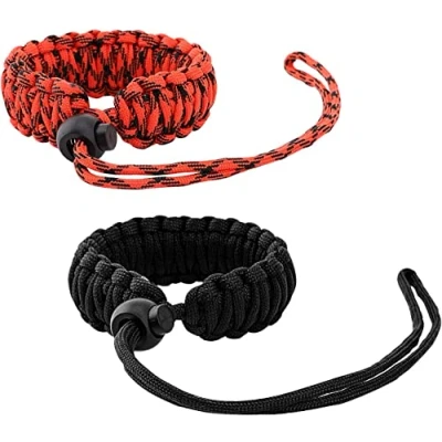 Abbildung von MoKo DSLR/DSLM Handschlaufe Kamera, [2 Stück] Nylon Paracord Kamera Wrist Strap kordel kameragurt Handstrap für Nikonöse Nikon sony fuji gopro wii switch canon, Schwarz &amp; Rot