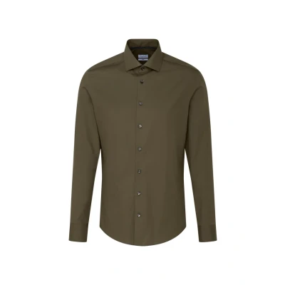 Abbildung von Seidensticker KENT SLIM FIT Contrast Businesshemd, Herren, Größe: 37, Green