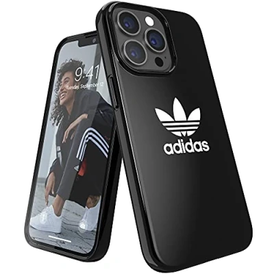 Abbildung von adidas Hülle für iPhone 13 Pro 6.1, sturzsicheres Gehäuse, erhöhte Kanten, original schwarz