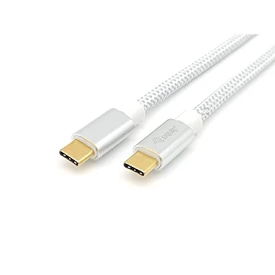Abbildung von Equip 128356 USB 3.2 Gen 2 Typ C Kabel, M/M, 1.0m, Power Delivery PD 5A (max. 100W), 4K 60Hz, 10 Gbit/s, weiß