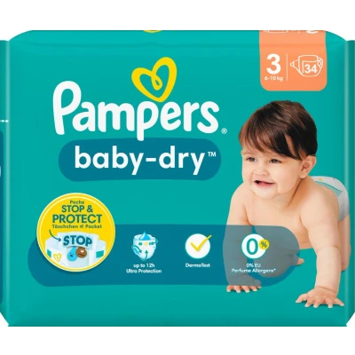 Abbildung von Pampers® Windeln Baby Dry Größe 3 (6 10kg) für Babys und Kleinkinder (4 18 Monate)