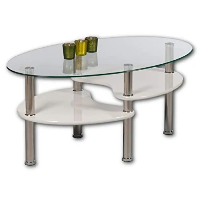 Abbildung von HBZ Couchtisch &quot;Panty&quot;, Glas Oval, Tisch wahlweise in 2 Ausführungen