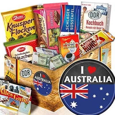 Abbildung von I love Australia Für Australien Fan DDR Schokolade Ostpaket