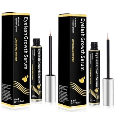 Abbildung von Wimpernserum,2PCS Wimpernserum ohne Hormone,Lash Lift Serum,Wimpernlifting hormonfrei,Augenbrauen Serum,Lashes Serum natürliches Wimpernverlängerung für Wimpernwachstum,vollere und lange Wimpern(10ML)