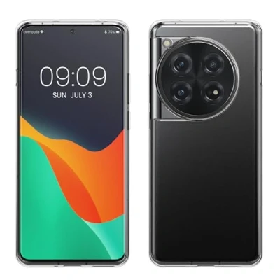 Abbildung von kwmobile Hülle kompatibel mit OnePlus 12 Silikon Handyhülle Transparent Handy Case in