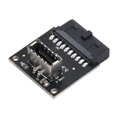 Abbildung von Cablecc USB 3.1 Frontplattenbuchse Typ E zu 3.0 20 poliger Header Verlängerungsadapter für Motherboard
