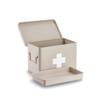 Abbildung von Zeller Present Ablageregal Medizinbox, Metall, beige