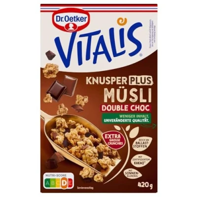 Abbildung von Dr.Oetker Vitalis Knusper Plus Double Chocolate 420G