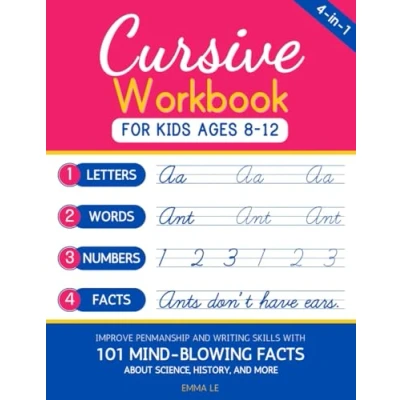 Abbildung von Cursive Workbook for Kids Ages 8 12: Handwriting Practice Book to Master Letters, Words &amp; Sentences