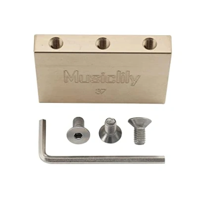 Abbildung von Musiclily Ultra 37mm Solide Messing Tremolo Block für Floyd Rose Locking Steg E Gitarre