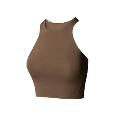 Abbildung von The North Face Refina Longline BRA Sportbh mit mittlerer Stützkraft, Damen, Größe: 44, Smokey brown