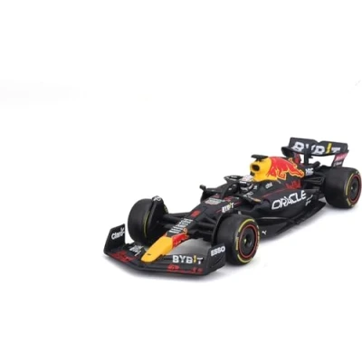 Abbildung von Bburago Modellauto Red Bull Racing F1 RB18 Verstappen #1, Maßstab 1:43, in Sammler Acrylbox