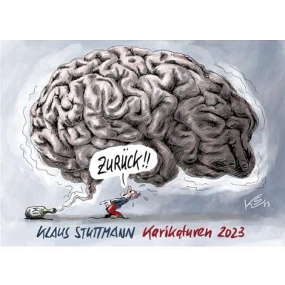 Abbildung von Zurück! Stuttmann Karikaturen 2023: Die besten des Jahres 2023 von Klaus (Cartoon Jahresbände: Das beste und Heiko Sakurai)