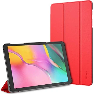 Abbildung von JETech Hülle für Samsung Galaxy Tab A 10,1 2019 (SM T510/T515), Dünn Ständer Harter Rücken Abdeckung Schutzhülle (Rot)