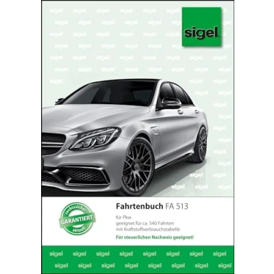 Abbildung von sigel Fahrtenbuch, Pkw mit Kraftstoffverbrauch FA513 DIN A5 32 Blatt