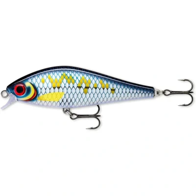 Abbildung von Rapala Unisex Adult Super Shadow Rap Angelköder Angelzubehör mit Integrierter Tauchschaufel Süßwasser Spinnköder Lauftiefe 0.9 1.2m Fischköder 11cm, 38g Hergestellt in Estland Scaled Baitfsh, 11 cm