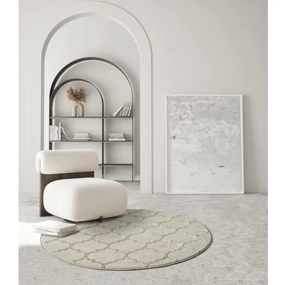 Abbildung von the carpet Teppich &quot;Knight&quot;, rund, moderner Wohnzimmer elegant glänzender Flor
