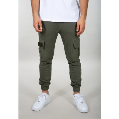 Abbildung von Alpha Industries Terry Jogger Jogginghose, Herren, Größe: Large, Dark olive