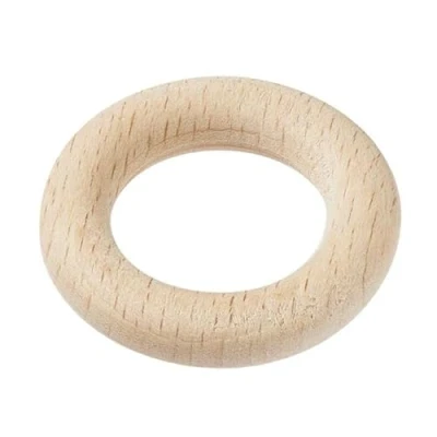 Abbildung von NEU Holzringe Buche natur, 5 Stück, 35x7 mm