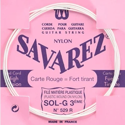 Abbildung von Savarez 655843 Saiten Für Klassik Gitarre Traditional Concert 529R Einzelsaite G3W Standard Passend Zum Satz 520P, 520P1, 520P3