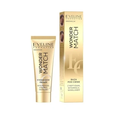 Abbildung von Eveline Cosmetics Wonder Match Langanhaltender Lidschatten Primer mit Squalan, Vitamin E &amp; Peptiden Vegane und Mikroplastikfreie Formel