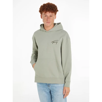 Abbildung von Tommy Jeans Signature Hoodie Sweatshirt, Herren, Größe: 46, Faded willow