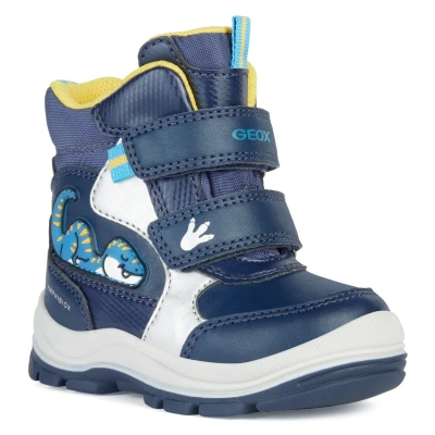 Abbildung von Geox Flanfil BOY ABX Snowboot/Winterstiefel für Kinder, Größe: 21, Navy/light blue Schuhe
