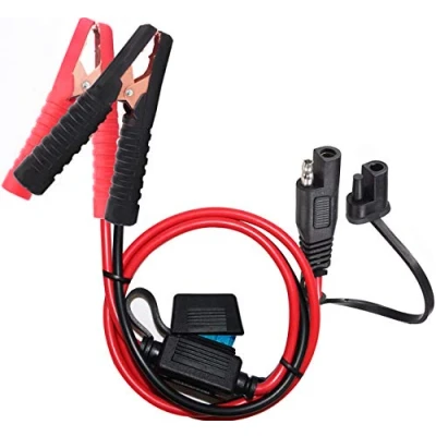 Abbildung von YETOR SAE kabel Klemmen, Schnellverschluss Krokodilklemmen adapter mit 2FT 10AWG, Klemme nstecker, Ladeanschluss für Autos, Motorräder (SAE Klemme)