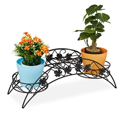 Abbildung von relaxdays Blumenständer Blumentreppe für 3 Pflanzen