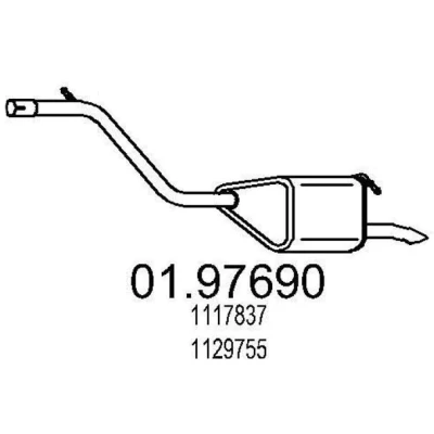 Abbildung von MTS 01.97690 Endschalldämpfer 1100 FORD: MONDEO 3 Kombi