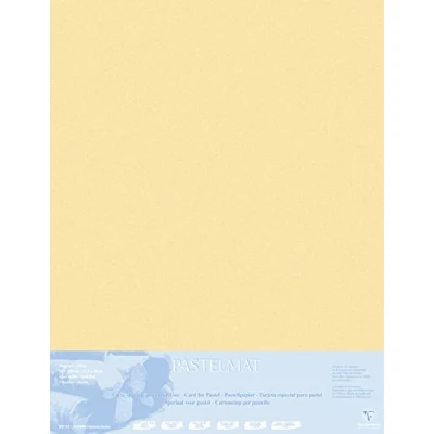 Abbildung von Clairefontaine 396023C Zeichenbögen (Packung mit 5 Bögen Pastelmat auf Karton kaschiert, 1800 µm, 70 x 100 cm, ideal für Trockentechniken und Pastell) maisgelb