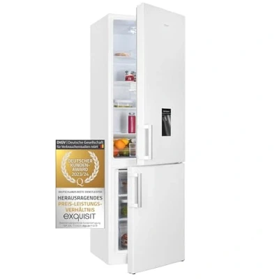 Abbildung von exquisit Kühl /Gefrierkombination &quot;KGC265 70 H WS 010E weiss&quot;, KGC265 weiss, 180 cm hoch, 55 breit, Wasserspender