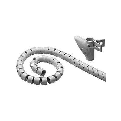 Abbildung von Goobay 51922 Kabelschlauch 2,5 m robuster Spiralschlauch gegen den Kabelsalat, Grau