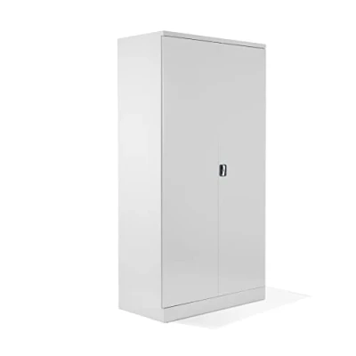 Abbildung von Schrank &amp; Stuhl XXL Werkzeugschrank Werkstattschrank/Stahlschrank mit 4 höhenverstellbaren, vollverzinkten Fachböden, 195x92x60, Weiß
