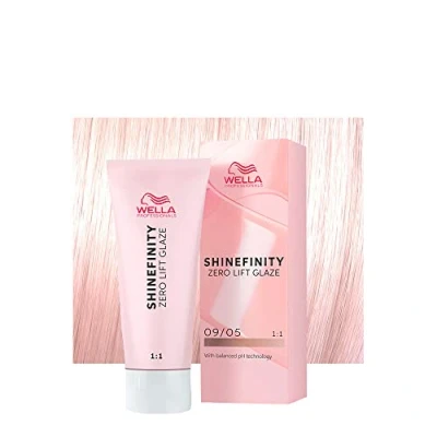 Abbildung von Wella Shinefinity Silk Blush 09/05 Blond, sehr hell, natürlich, Mahagoni, 60 ml, demipermanente Fä