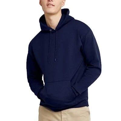 Abbildung von Hanes EcoSmart Herren Kapuzenpullover, mittelschweres Fleece, Pullover mit Kapuze für Herren, Marineblau, XX Large