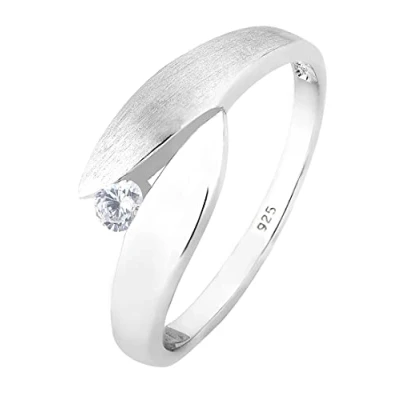 Abbildung von Elli Damen Wickelring 925 Sterling Silber Zirkonia Brillantschliff weiß 06400797