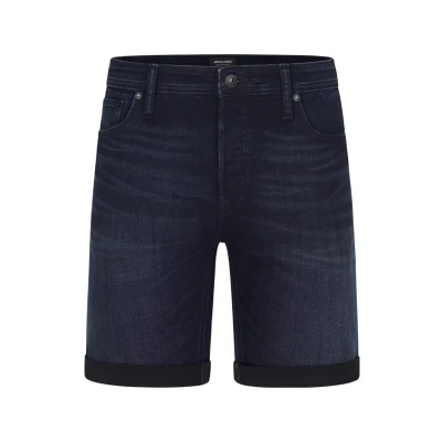Abbildung von JACK &amp; JONES Jeans Shorts Herren Stretch Kurz Regular Fit JJIRICK Kurze Hosen Bermuda Sommer Denim Einfarbig, Größe:S, Farbe:Blue (AM 146)