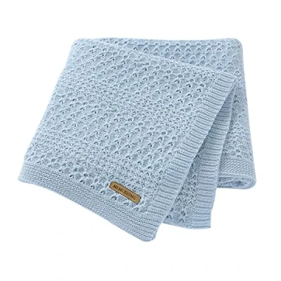 Abbildung von mimixiong Kinderwagen &amp; Reise Extra weiche Baumwolle Cellular Babydecke (Blau)