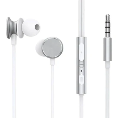 Abbildung von Joyroom JR EW03 Wired Series In Ear Ohrhörer aus Metall, verdrahtet, silberfarben
