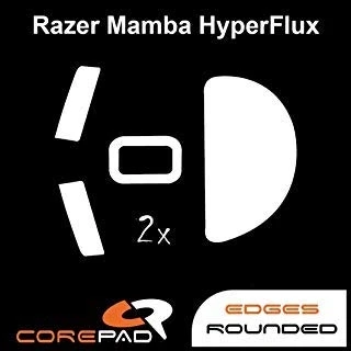 Abbildung von Corepad Skatez PRO 133 Ersatz Mausfüße Replacement Mouse Feet Razer Mamba HyperFlux