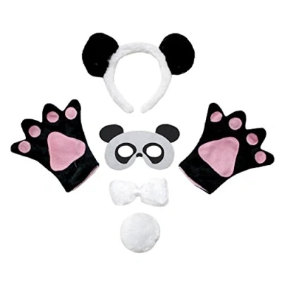 Abbildung von Petitebelle Stirnband Bowtie Schwanz Handschuhe Maske 5pc Kostüm Einheitsgröße Panda