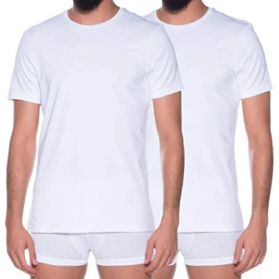 Abbildung von Bread &amp; Boxers Crewneck 2 PACK Unterhemd/shirt, Herren, Größe: Small, White