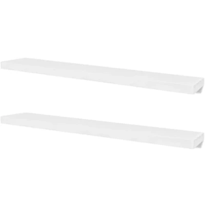 Abbildung von vidaXL 4X Wandregal Weiß 120cm Wandboard Bücherregal Hängeregal Schweberegal