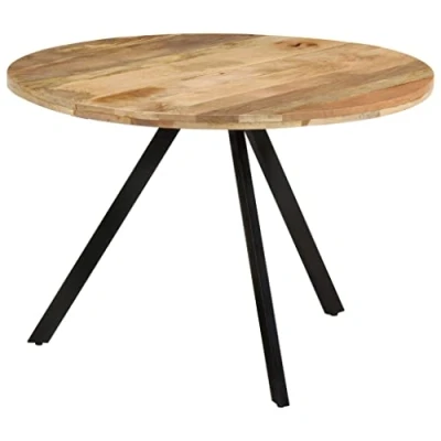 Abbildung von vidaXL Esstisch Rund Küchentisch Tisch Speisetisch Esszimmertisch Holztisch für Restaurant Esszimmer Küche 110x75 cm Massivholz Mango