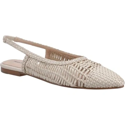 Abbildung von Hush Puppies Dalia Geflochtene Leder Damen Ballerinas Creme