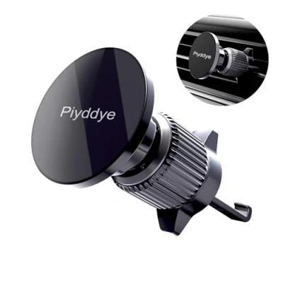 Abbildung von Piyddye Handyhalterung Auto Magnet, Magnetische mit 34 xN52, KFZ Handyhalter für Lüftungsgitter, rutschfest, Kompatibel Alle Smartphone (Matte Black)