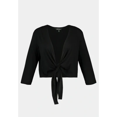 Abbildung von Ulla Popken Bolero Strickjacke, Damen, Größe: 58/60, Black