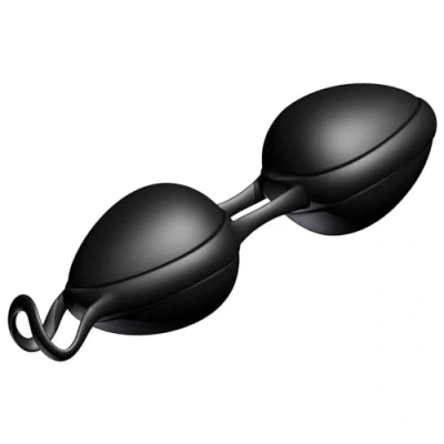 Abbildung von JOYDIVISION Joyballs Secret Duo Liebeskugeln Schwarz I Vaginalkugeln für Beckenbodenfitness Lustkugeln aus Silikomed/TPE Kompatibel mit wasser &amp; silikonbasierten Gleitmitteln